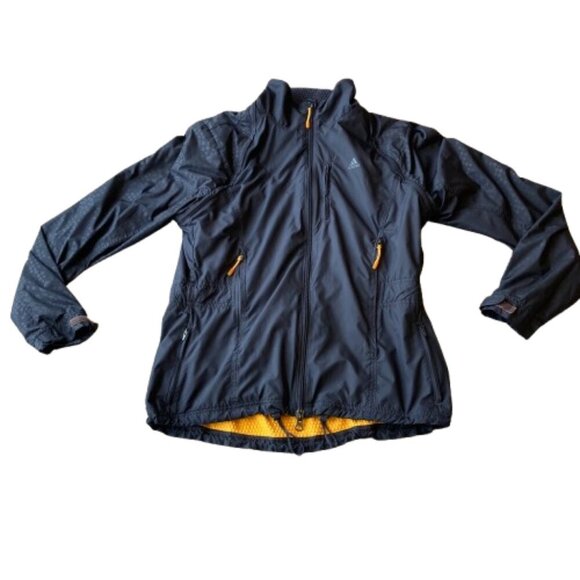 Adidas ClimaProof Convertible Fleece Lined Wind Jacket Women's M Blue - Picture 1 of 15